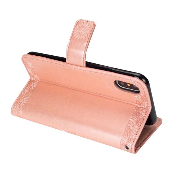 

exquisite for iphone 6s designer phone cases embossed sunflower pu kickstand case for goophone x wallet case with hanging strap