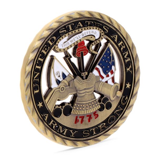 

us army core values gold plated commemorative challenge coin collection art gift