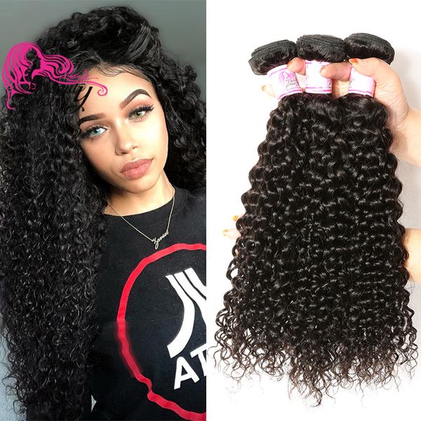 

beauty forever brazilian curly virgin hair wefts 3 bundles natural color 8a brazilian curly hair weaves 100% human hair extension wholesale, Black