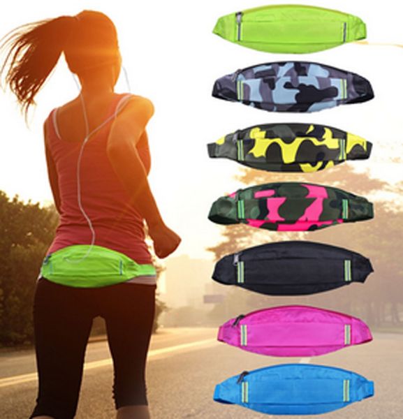 

men women waterproof anti-theft walking mobile phone waist fanny pack bag