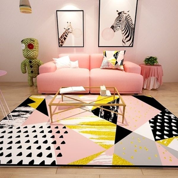 

european style grey color stripe area rugs bedroom mat non-slip floor rug super soft decorative carpet for living room blanket