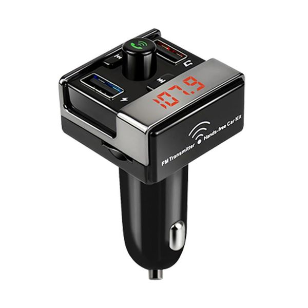 

vodool dual usb bluetooth car charger auto mp3 audio player fm transmitter wireless modulator handslcd display car kit