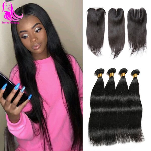 

peruvian straight virgin hair with closure unprocessed 4 bundles hair with 4x4 lace part closure natural black color puruvian straight, Black;brown