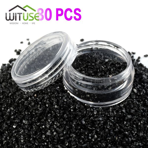 80X 5g Botellas de esmalte de uñas vacías transparentes Pequeños contenedores de muestra de plástico Mini tarro con tapa Cosmético Caja de bote Polvo Glitter Art