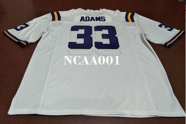 

men #33 jamal adams lsu tigers alumni college jersey size s-4xl white purple or custom any name or number jersey, Black;red