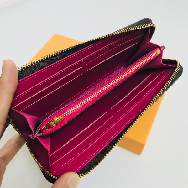 

M62647 aaa france luxury de igner women long clemence wallet mono gram damier coated canva brown checkered canva hipping