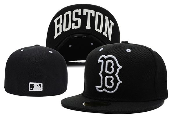 

Мужская Red Sox установлены шляпа плоских краев embroiered B письмо команды логотип болел