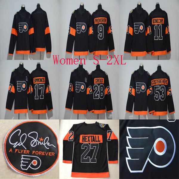 

Lady 2017 Stadium Series Jersey 27 Ron Hextall 9 Ivan Provorov 11 Travis Konecny 88 Eric Lindros 93 Jakub Voracek Philadelphia Flyers Jersey