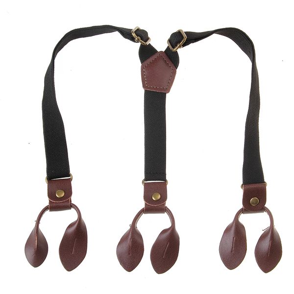 

2017 new 2cm wide kids black button suspenders for boys, Black;white