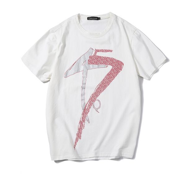 

Eur Size Summer Mens T Shirt Number 47 Printing Euro Size Casual Loose Short Sleeves Tee M-2XL
