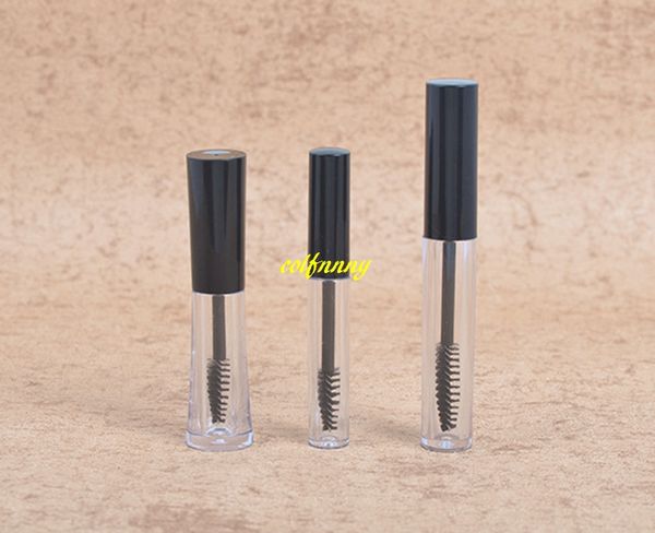 

50pcs/lot 1ml 2ml 3ml 10ml empty mascara tube eyelash cream vial/liquid bottle/container black cap for eyelash growth