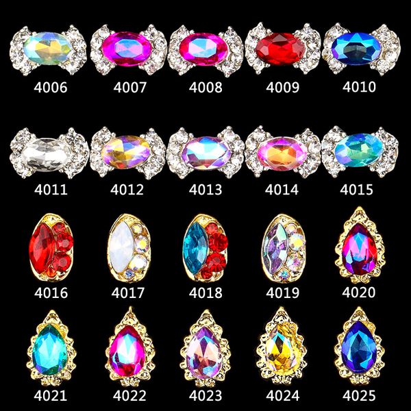 

100pcs 2018 new teardrop/bows nail stone strass rhinestones glitter 3d art nail decoration jewelry for nails strass diy y406~425, Silver;gold