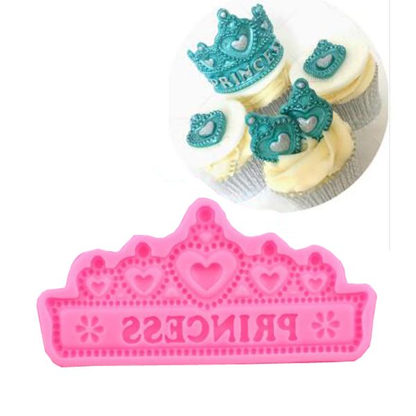 

wholesale- new arrival princess crown silicone cake molds wedding cake border fondant cake decorating tools cupcake chocolate molds
