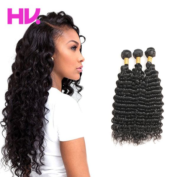 8a Brazilian Deep Wave Hair With Closure 3 Bundles Unprocessed Virgin Human Hair Bundles Human Hair Extensions Natural Color Natural Hair Weave Styles