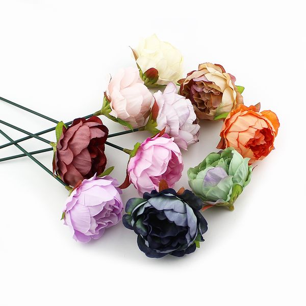 

1set artificial peony flower silk peony flower artificial flowers for wedding decoration craft flower diy home decorative