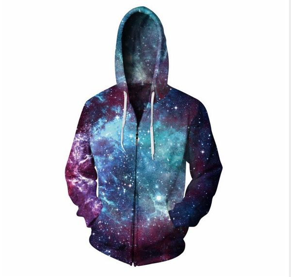 

hoodies up sky men sweatshirt 3d outerwear zipper cloudstyle starry women anime zip hooded hoodie tracksuitss-5xl upbel, Black