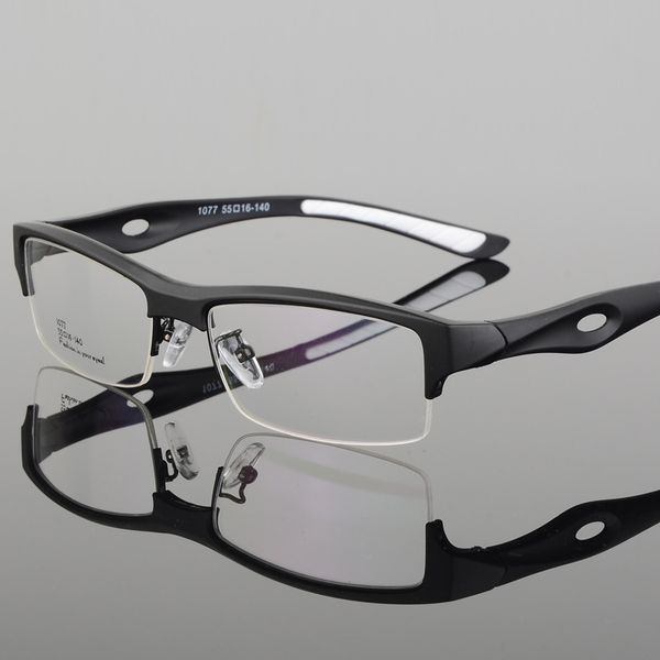 

sport spectacle frame attractive mens distinctive design comfortable tr90 half frame square sports glasses eyeglass1077, Silver
