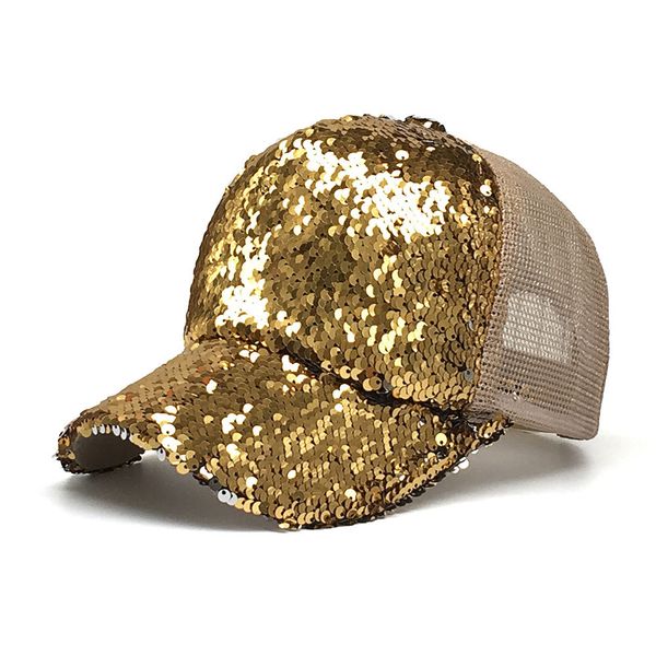 

joymay brand women summer sun hats fashion style lady favorite bling glitter mesh baseball cap casual leisure hat 6 colors wholesale b529, Blue;gray