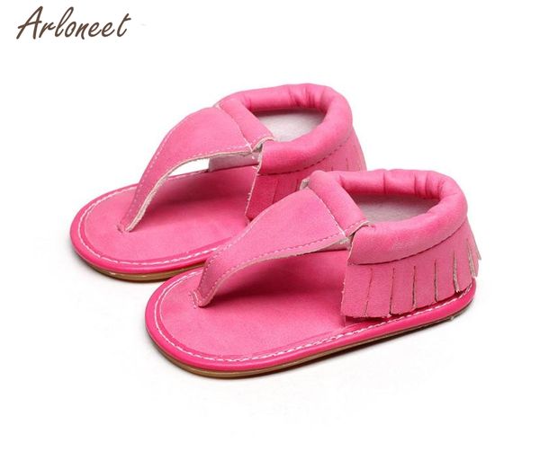

2018 girls summer shoes pu solid elastic band kids shoes casual tassels sandals jan26, Black