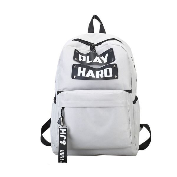 

2018 new korean canvas backpack large capacity travel computer men's letter backpack couple campus female college student bag