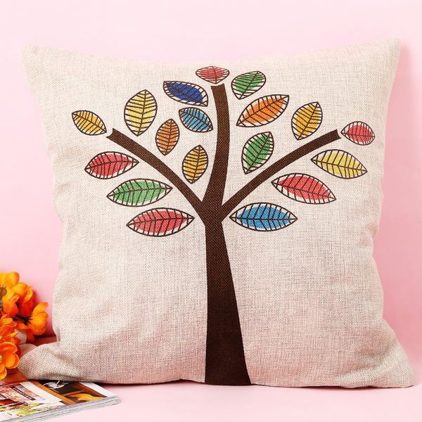 

1pc pillow cover colorful trees cushion cover decorative modern pillow covers for wedding home decor ing
