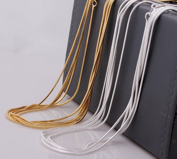 

Snake chain wholesale yellow snake chain 16 18 20 22 24 26 28 30 inch necklace for women free shipping snake chain