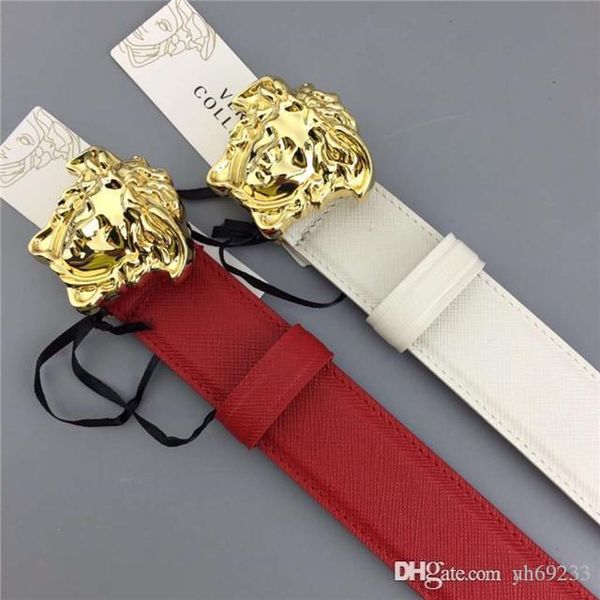 

New classic designer men's and women's jeans belt with metal buckle, size 95cm-125cm, suitable for gift box