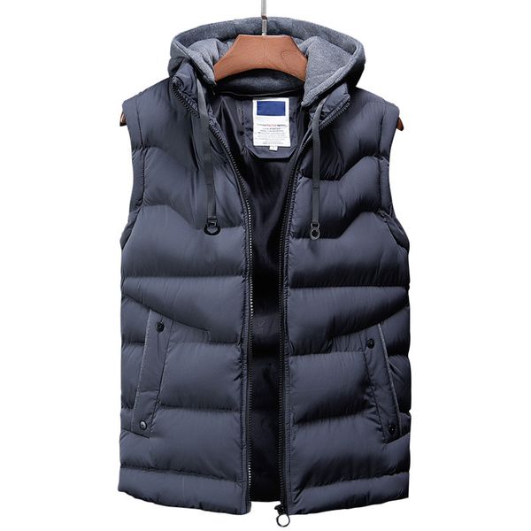 

drop shipping men's winter waistcoat sleeveless jacket fashion slim fit winter vests for men lbz19, Black;white