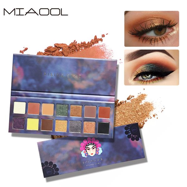 

miaool 14 color matte nude color eyeshadow palette cosmetics waterproof mineral pigment eye shadow palette