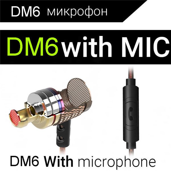 

dm6 in-ear headphones metallic tone quality hifi bass earphone cellphone music mp3 headset