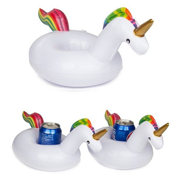 

Unicorn inflatable cup floating coa ter drink holder tand pool can party bath floating toy upplie unicorn cup holder t2i382