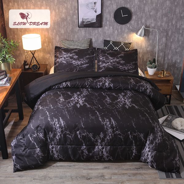 Slowdream 3d Black Stone Quilt Comforter Duvet Blanket Bedding