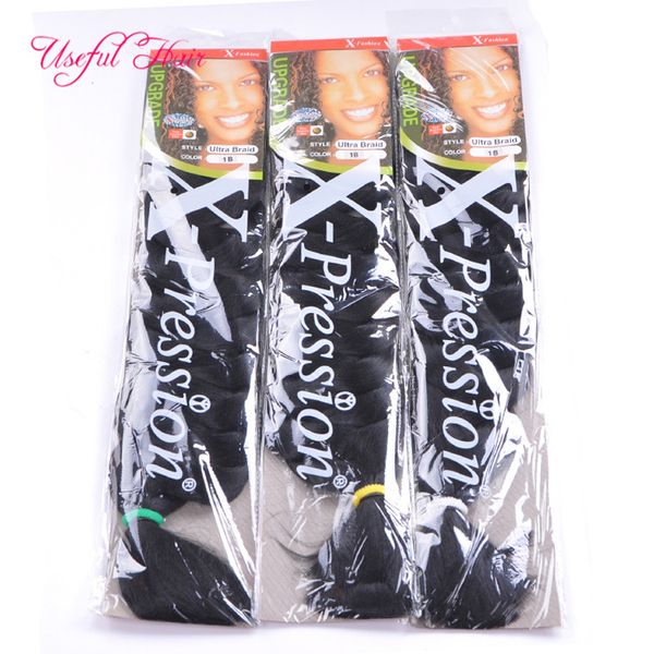

jumbo box braids hair synthetic hair crochet braids 82inch jumbo bradig hair extension cheveux 165grams ombre box braids for black women