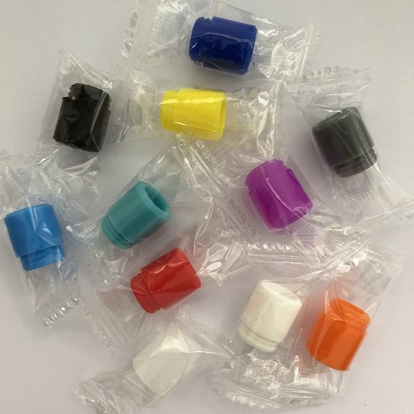

TFV12 TFV8 810 Wide Bore Silicone Disposable Drip Tip Colorful Mouthpiece Cover Rubber Test Caps with individual pack