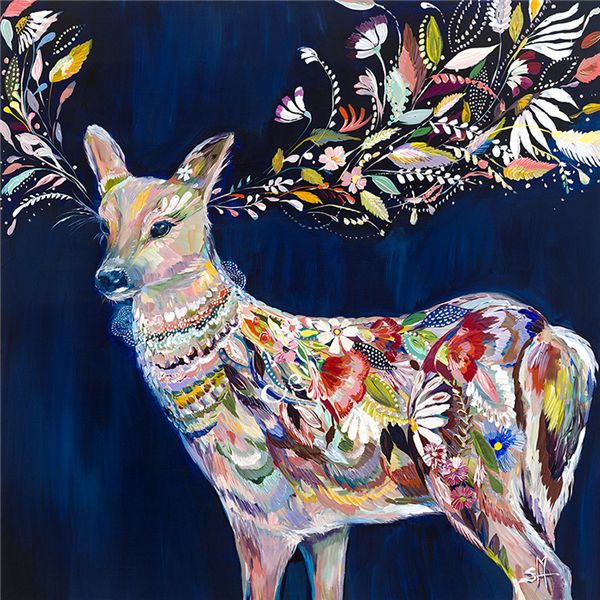 

rhinestone full round diamonds embroidery animal sika deer diy diamond painting cross stitch kit home mosaic decoration gift yx2737