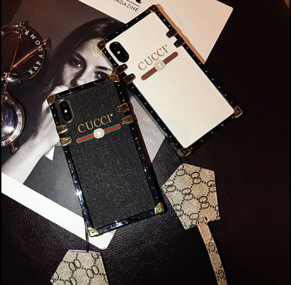 

European and American popular logo X mobile phone case hanging rope I7 creative 6s all package anti-fall new 8p atmosphere