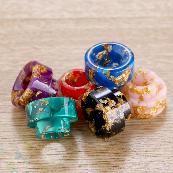 

528 GOON Epoxy Resin Drip Tips 810 Gold Flower Wide Bore Drip Tip Best Mouthpiece for Kennedy AV RDA Atomizers DHL Free