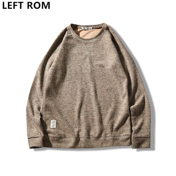 

left rom 2018 fashion for men wide round collar knitted sweater/long sleeve solid color man business affairs leisure pullovers, White;black