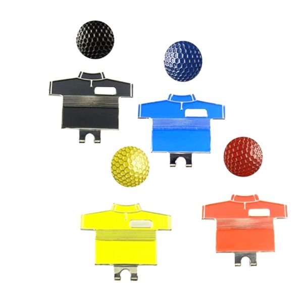 

golf ball marker golf hat clip alloy magnetic durable outdoor gift storage sign cap clip, Black;white