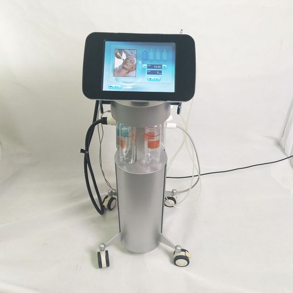 

beauty vacuum suction blackhead water oxygen peel aqua hydro-dermabrasion machine for skin rejuvenation and tightening wnitening, Black;white