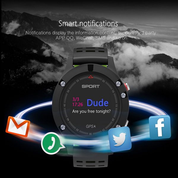 

ogeda motion temperature measurement air pressure measurement gps phone reminder swimming smart watch, Slivery;brown