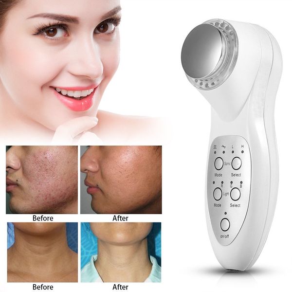 

7 color led ultra onic 3mhz photon led light kin rejuvenation face lift ultra onic facial ma ager device hipping