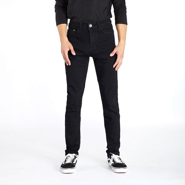 

men classic black denim jeans stretch slim fit denim plus size 36 38 40 42 44 full long for men 's jean wholesale, Blue