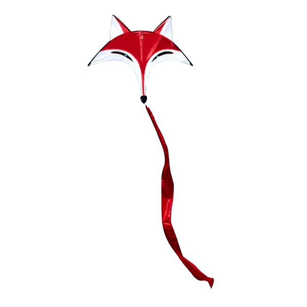 Tessuto in poliestere 95 cm x 80 cm Sport all'aria aperta Red Fox Flying Kite Tail Toy Bambini Gioco per bambini Attività all'aperto