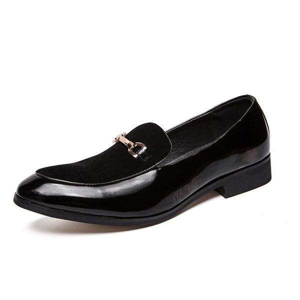 

fashion leather men casual shoes silver italian cool designer dress male footwear slip on elegant business oxford shoes for men, Black