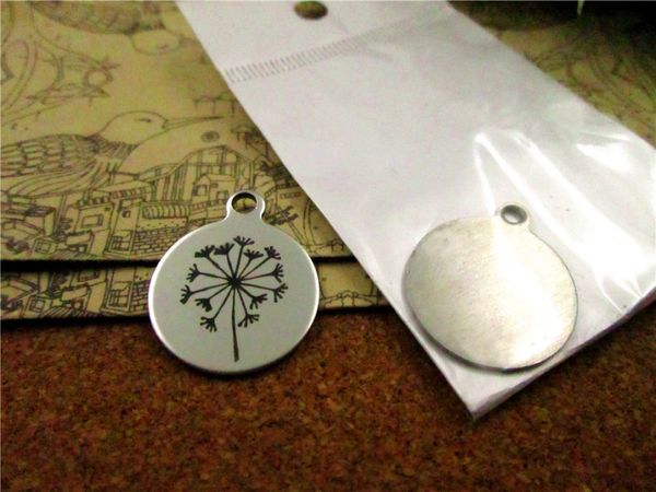 

40pcs--"dandelion"stainless steel charms more style for choosing diy charms pendants for necklace, Bronze;silver