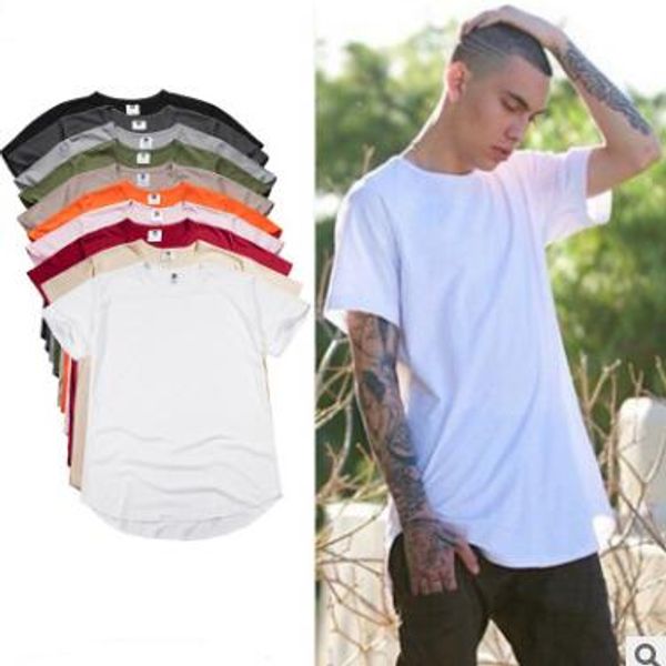 

fashion men extended t-shirt longline hip hop tee shirts women justin bieber ypf7, White;black