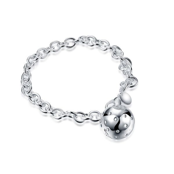 

hanging bracelet - branded sterling silver plated bracelet ; new arrival fashion men and women 925 silver bracelet spb043, Golden;silver