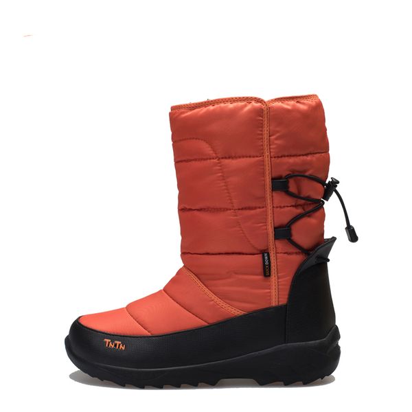

outdoor winter snow boots hiking waterproof men and women fleece shoes cotton warm boots for women, Black