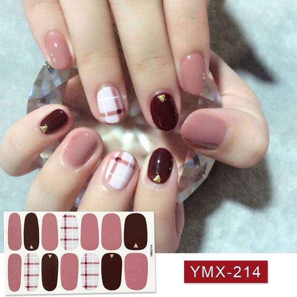 

14tips/sheet beauty nail art stickers full cover sticker wraps decorations diy manicure slider nail vinyls adhesive nails decals, Black
